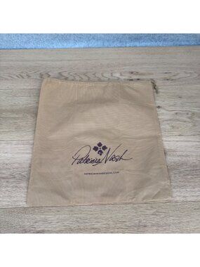 Patricia Nash Dust Cover Bag 13"x13" Tan Logo Purse Handbag Storage Drawstring